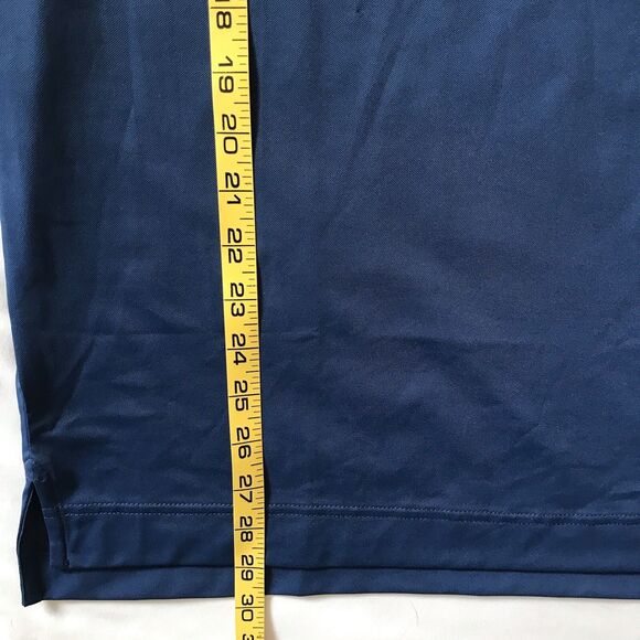 Footjoy Polo Shirt Men L Blue Flock of Birds Print Golf Stretch Wicking Athletic - Picture 8 of 9